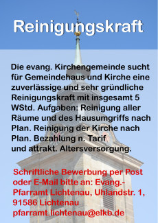 Kirchturm Lichtenau und text