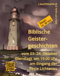 Verwitterter Leuchtturm im Dunklen