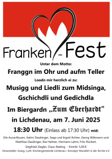 Frankenfahne mit Text