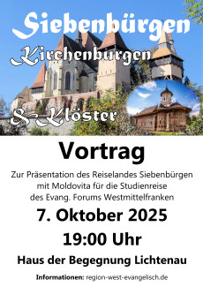 Kirchenburg und Text